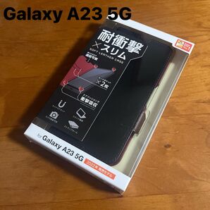 Galaxy A23 5G ソフトレザーケース 磁石付 耐衝撃 カバー ブラック SC-56C SCG18 手帳型 手帳ケース