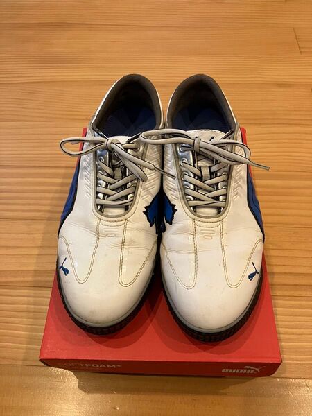 PUMA ゴルフシューズ 26cm 白×青 メンズ