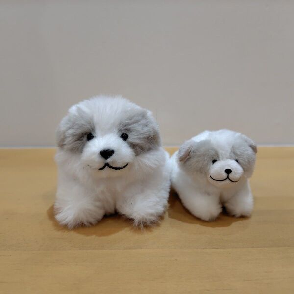 【むっちりグレートピレニーズ】くつろぎ ぬいぐるみキーホルダー ウルフカラー MLC&VMC