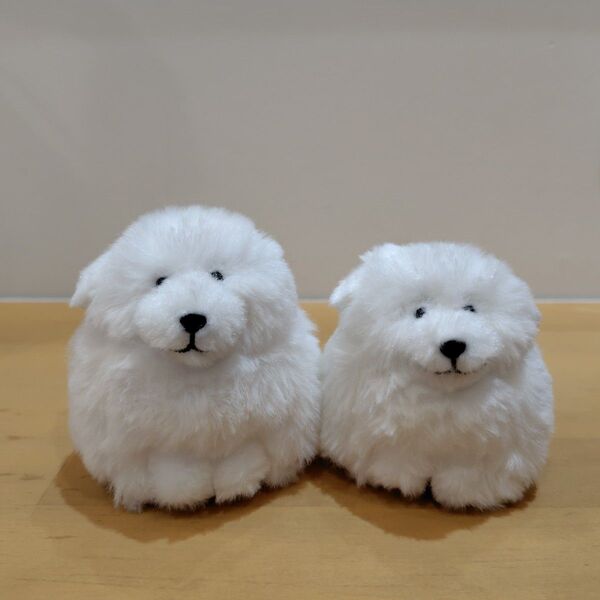 【むっちりグレートピレニーズ】ぬいぐるみキーホルダー にっこり&ファニーフェイス