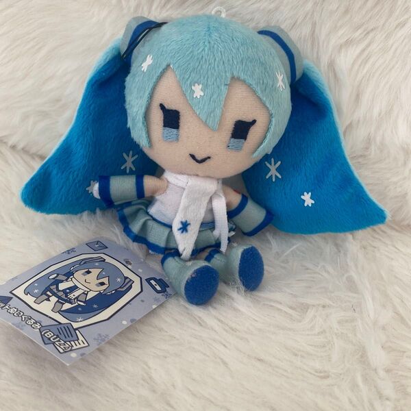 雪ミク 初音ミク マスコットぬいぐるみ タグ付き 自宅保管品