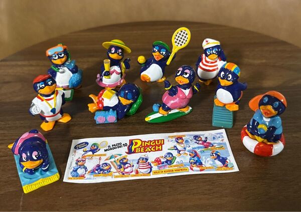 キンダーサプライズ PINGUI BEACH ペンギン フィギュア まとめ売り 10体セット ミールトイ