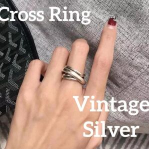 シルバー アクセサリー 925 ジュエリー リング メキシカン 指輪 シンプル 太め クロス s925 ヴィンテージ カジュアル