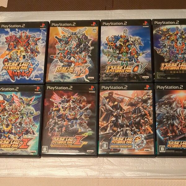 PS2『スーパーロボット大戦 IMPACT, MX, 2α, 3α, Z, Z SD, OG, OG外伝』8本セット