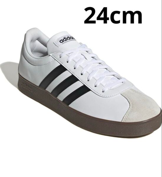 新品 adidas VL コート ベース NLF52 スニーカー 24cm ホワイト アディダス