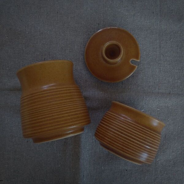 イギリス ヴィンテージ デンビー Denby キャニスターセット 陶器 蓋物