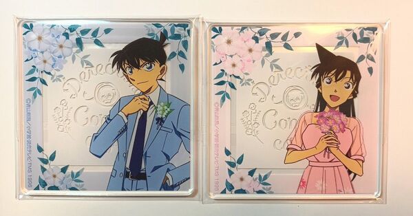 名探偵コナンカフェ アクリルコースター 新一&蘭