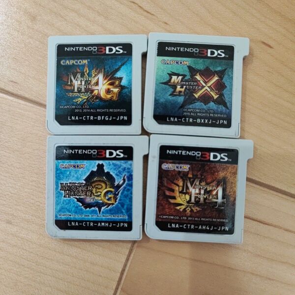 4個セット モンスターハンター 3DS 3G 4G クロス 4 モンハン ソフトのみ Nintendo 任天堂