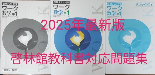 最新 中1 数学 問題集 定期テスト対策ワーク 新品 啓林館 中学1年生 中学生ワーク 参考書 教科書ワーク 未来へ広がる数学