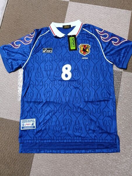 1998年フランスワールドカップ 中田英寿8 Lサイズ 新品未使用 タグ付きユニフォーム 炎ユニフォーム サッカー日本代表