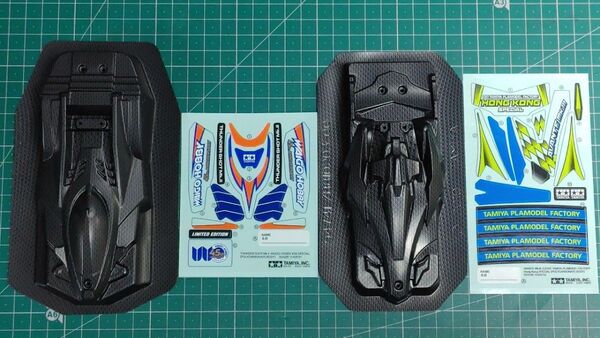 ミニ四駆 サンダーショットmk.2 &アズール ポリカボディ カーボンプリント