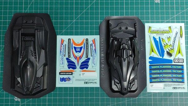 ミニ四駆 サンダーショットmk.2 &アズール ポリカボディ カーボンプリント