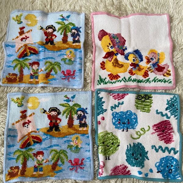 4枚セット フェイラータオルハンカチ まとめ売り
