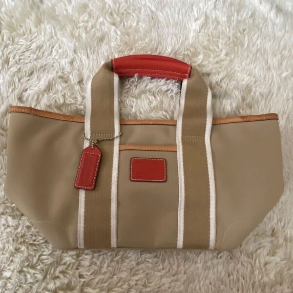 COACH コーチ ミニトートバッグ ベージュ