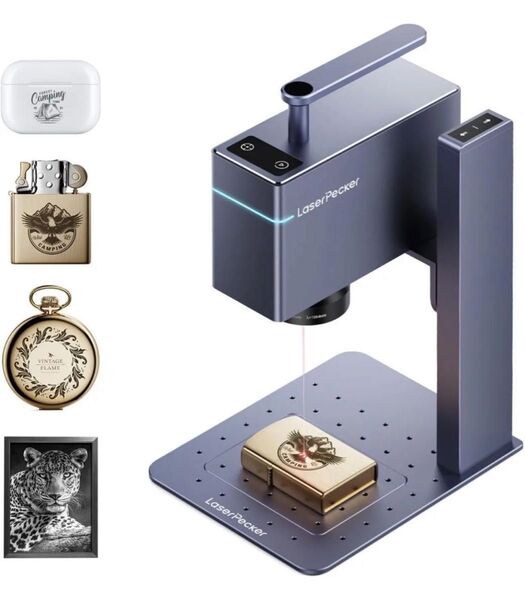 LaserPecker3 レーザー彫刻機 金属&プラスチック対応 4K/0.01mm高精度 600nm/S 手持ち彫刻