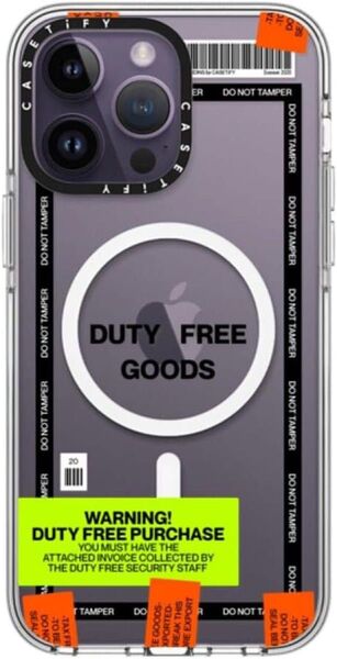 CASETiFY クリア iPhone 14 Pro Max ケース 黄ばみにくい素材 MagSafe Duty Free