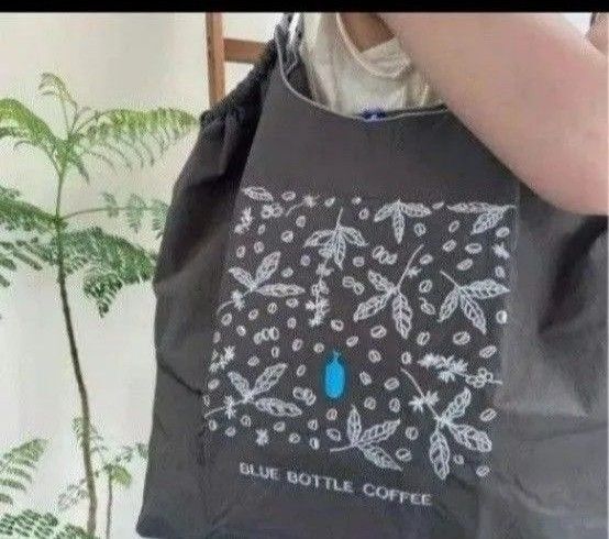 Ball&Chain ブルーボトル コーヒー 刺繍バッグ エコバッグ ボールアンドチェーン 青ボトル Мサイズ