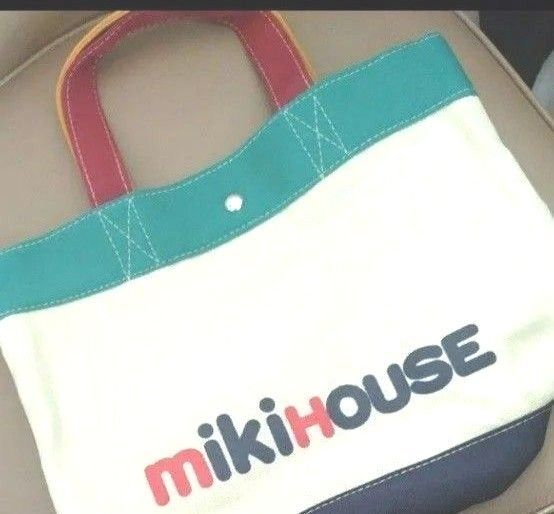 ミキハウス トートバッグ マザーズバッグ キャンパス トートバッグ ランチトート ミニバッグ mikihouseロゴ ノベルティ