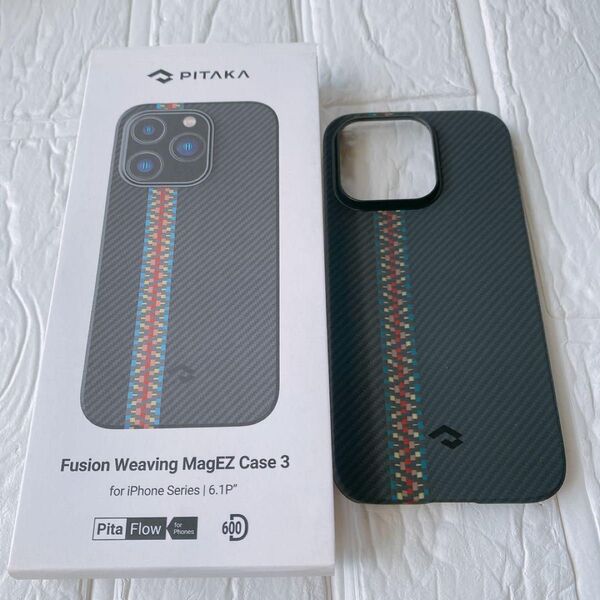 アラミド繊維浮織 iPhone14 Pro ケース MagEZ Case 3 ブラック