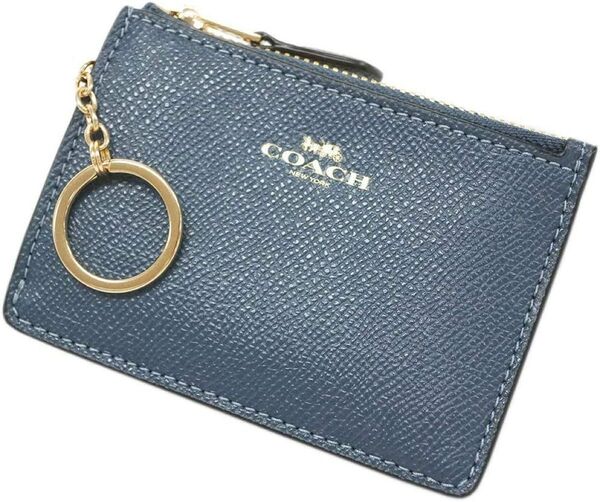 COACH コーチ コインケース ネイビー