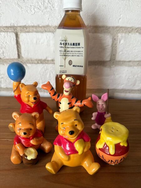 くまのプーさん フィギュア 6体セット+はちみつポット