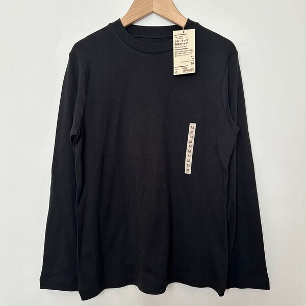 新品タグ付き 無印良品 MUJI クルーネック長袖Tシャツ M ロンT
