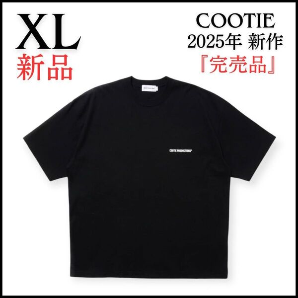 クーティー cootie N/C JERSEY PRINT S/S TEE 黒