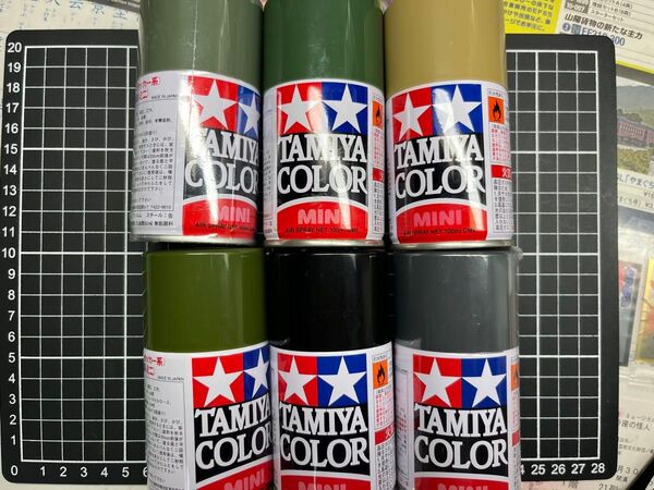タミヤカラー スプレー塗料 ミニ 6個