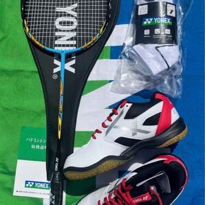 YONEX バドミントン 新入部員用ラケット・シューズセット(小中学生向け)