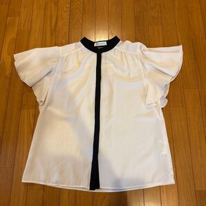 couture brooch ブラウス 半袖 オフィスカジュアル