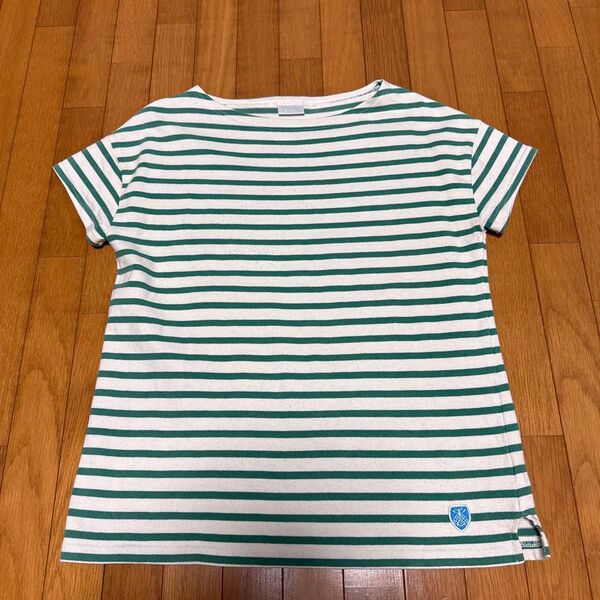 ORCIVAL オーシバル ボーダー柄半袖Tシャツ ホワイト ボーダー Tシャツ 半袖Tシャツ