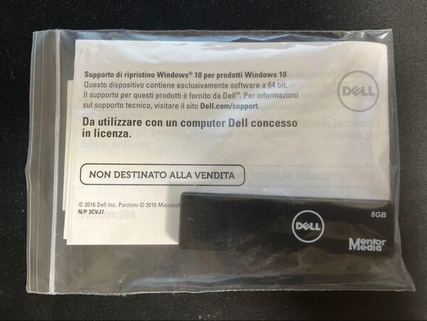 【正規品】DELL Windows10 64Bit インストールUSB 8GB リカバリメディア 初期化 送料無料 ①