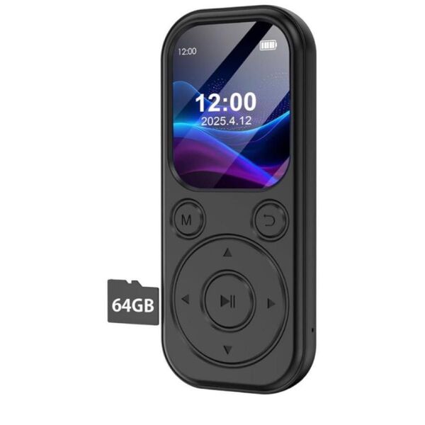 MP3プレーヤー 64GB Bluetooth 5.3 小型 超軽量 黒