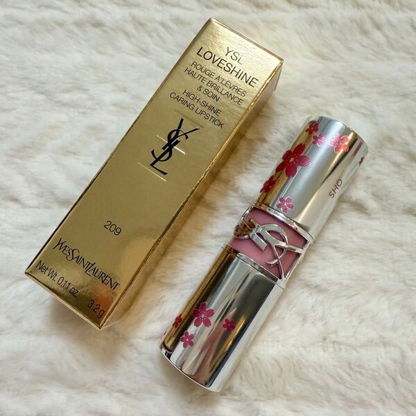 新品 イヴサンローラン YSL ラブシャイン リップスティック 209 ピンクデザイアー 平野紫耀 桜デザイン 口紅 限定品