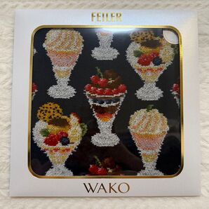 フェイラー WAKO PARFAIT タオルハンカチ パフェ ネイビー 和光 FEILER