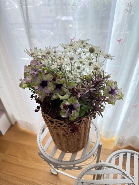 自分へのご褒美やプレゼントにも♪寄せ植え■季節の花のブリコラージュフラワー A
