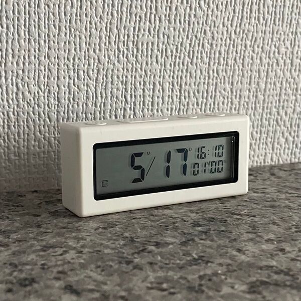 無印良品 デジタルタイマー時計 置時計 ホワイト