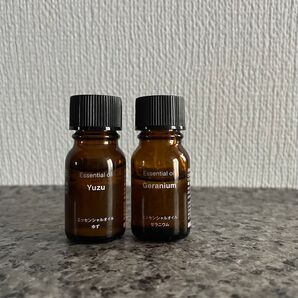 【2本セット】無印良品 エッセンシャルオイル ゆず 柚子 ゼラニウム アロマ アロマオイル
