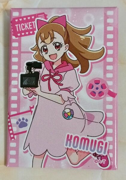 わんだふるぷりきゅあ スクエア缶バッジ 犬飼こむぎ イオンシネマオリジナル わんぷり キュアワンダフル むーびー 映画 プリキュア