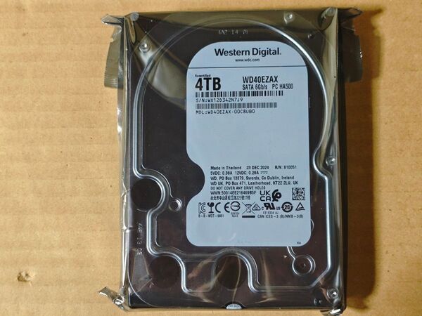 Western Digital 4TB HDD WD40EZAX未開封品 ②