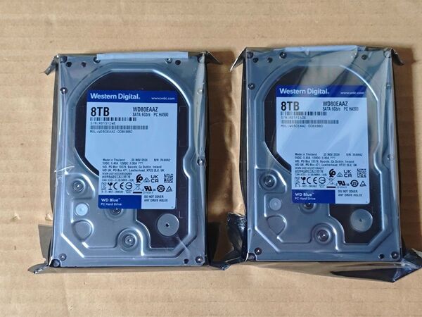 Western Digital 8TB HDD WD80EAAZ 未開封品2個セット