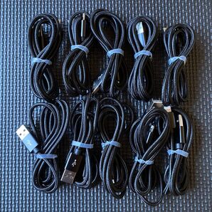 iPhone 充電ケーブル ブラック 2m 10本