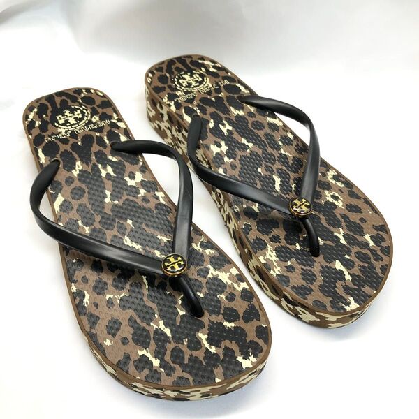 TORY BURCH トリーバーチ ウェッジソール ビーチサンダル レオパード柄