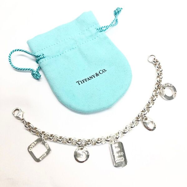 希少 Tiffany&Co. ティファニー ブレスレット 5チャーム 925 ヴィンテージ