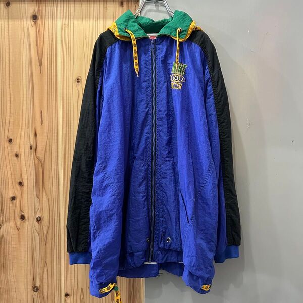 90s 90年代 NIKE ナイキ ナイロンジャケット 銀タグ 古着 サッカー