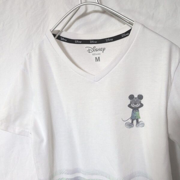 【値下げ交渉歓迎】Disney ミッキーマウス VネックTシャツ M ホワイト