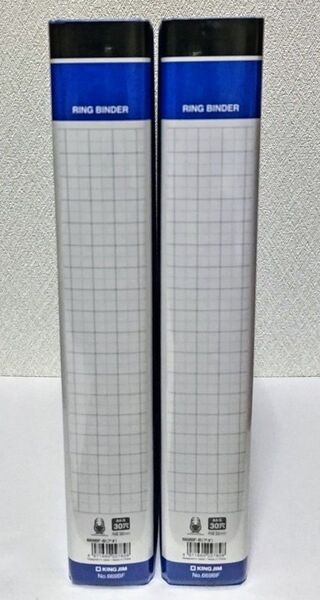 キングジム リングバインダーBF 669BF A4タテ型 アオ 2個セット