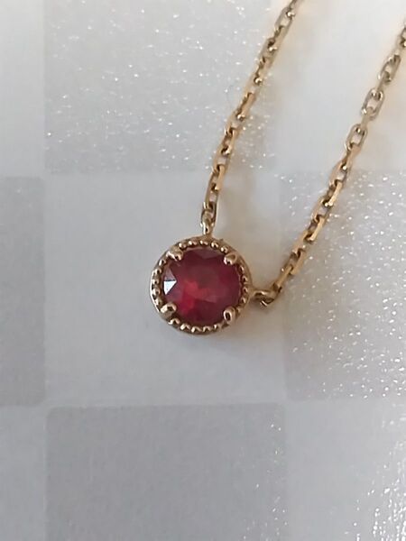 agete18K.PG'ルビーネックレス