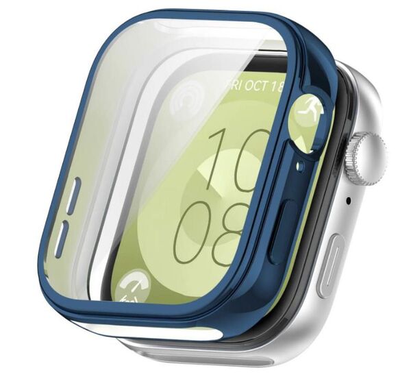 Huawei Watch Fit3 ファーウェイ フィット カバー ブルー 交換ケース fit 3 ケース 液晶画面保護 ソフト