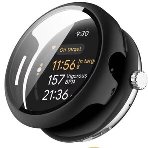Google Pixel Watch 3 45mm カバー ガラス フィルム ケース ブラック ピクセル ウォッチ watch3